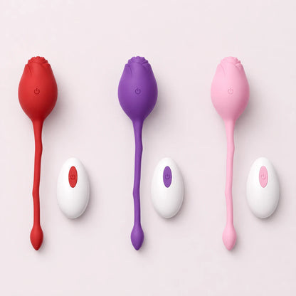 Rose Vibrator Clitoral Stimulator , Food Grade Silicone, Rechargeable