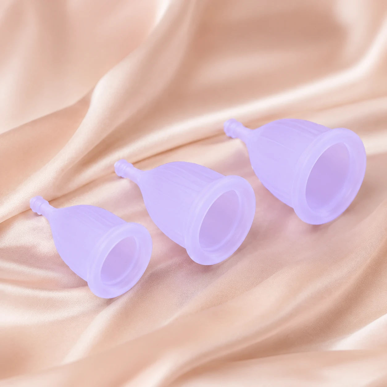 Menstrual Cups - Set of 3 Reusable Period Cups Soft Silicone Tampon and Pad Alternative