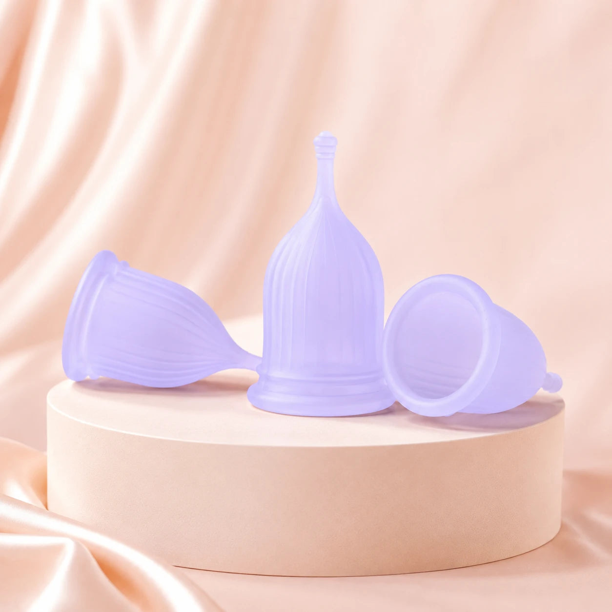 Menstrual Cups - Set of 3 Reusable Period Cups Soft Silicone Tampon and Pad Alternative
