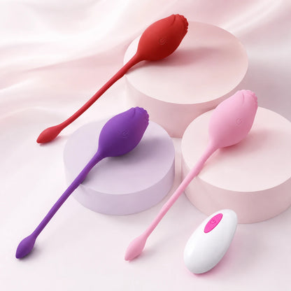 Rose Vibrator Clitoral Stimulator , Food Grade Silicone, Rechargeable